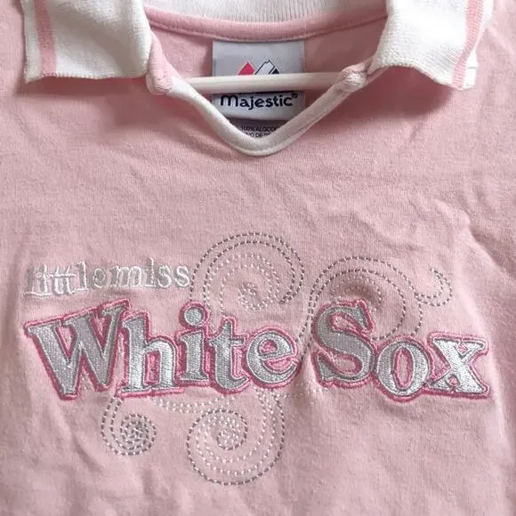 Majestic Chicago White Sox Dress Baby Girls Sz 18m Pink Baseball - Picture 2 of 7